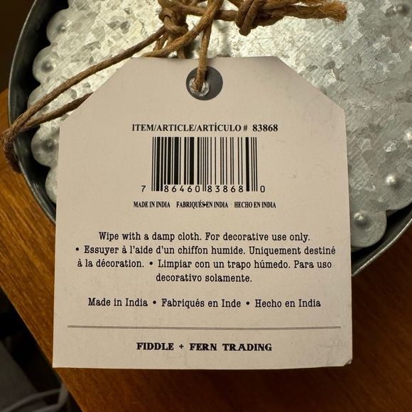 Fiddle + Fern Galvanized Coasters and Caddy - Picture 5 of 5